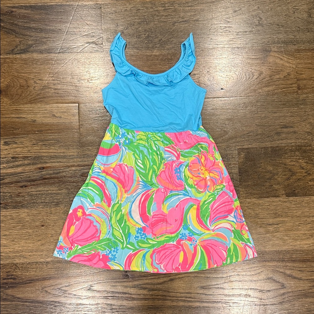 Lilly Pulitzer Blue and Pink Kids Dress
